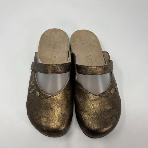 Vionic Mary Jane Slides Copper Womens Size 9 Mule Comfort Slip On - Picture 6 of 10